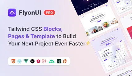 FlyonUI – TailwindCSS Blocks, Pages  & Templates