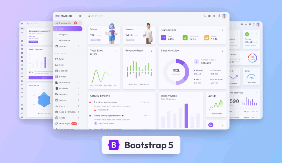 Materio bootstrap 5 HTML admin template 