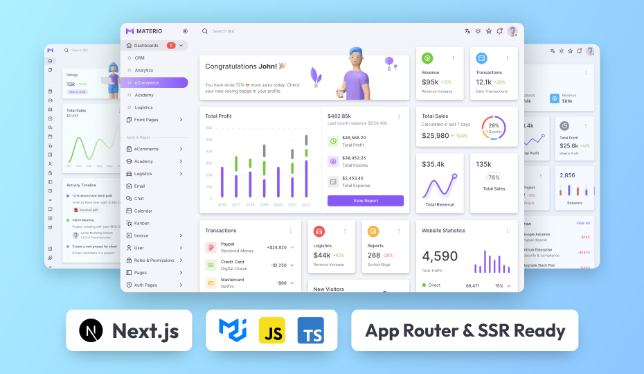Materio – MUI Next.Js admin template