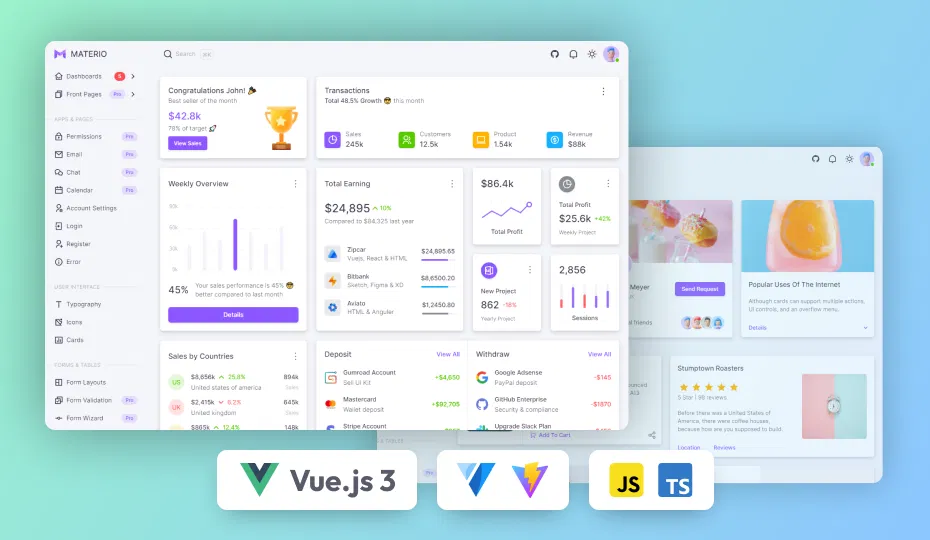 Materio - Template Admin Vue