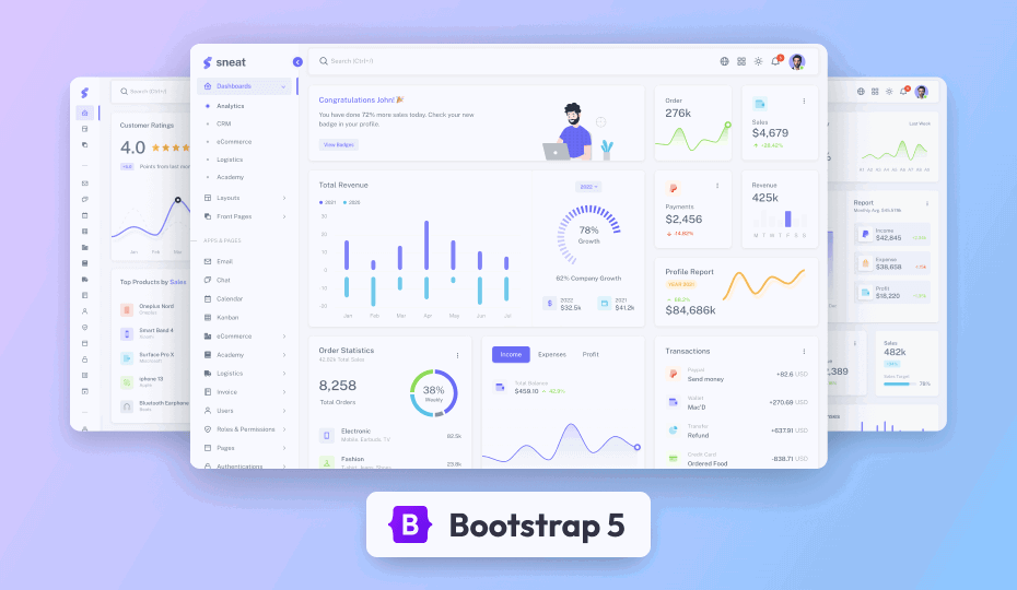 Sneat dashboard pro – bootstrap 5