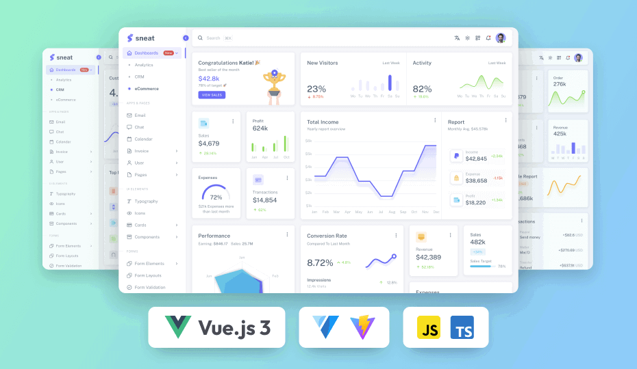 Sneat vuetify vuejs 3 admin template