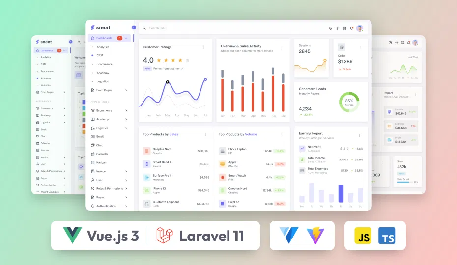 Sneat - Template Admin Vue Laravel